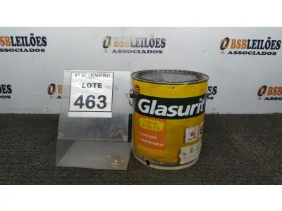 LOTE 463 - 01 LATA DE TINTA ACRÍLICA 3,6L NA COR FOSCO CAMURÇA MARCA GLASURIT. (NO ESTADO) ATENÇÃO! FAZER A VISITAÇÃO ANTES DE ARREMATAR, NÃO SABEMOS SE FUNCIONA, LEILÃO NÃO TEM GARANTIA E NEM DEVOLUÇÃO, SUJEITO A POSSÍVEIS AVARIAS VISÍVEIS/OCULTAS E/OU AUSÊNCIA DE COMPONENTES.