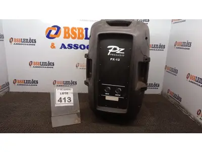 LOTE 413 - 01 CAIXA DE SOM MARCA PZ PRO ÁUDIO. (NO ESTADO) ATENÇÃO! FAZER A VISITAÇÃO ANTES DE ARREMATAR, NÃO SABEMOS SE FUNCIONA. LEILÃO NÃO TEM GARANTIA E NEM DEVOLUÇÃO, SUJEITO A POSSÍVEIS AVARIAS VISÍVEIS/OCULTAS E/OU AUSÊNCIA DE COMPONENTES.