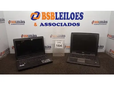 LOTE 164 - 02 NOTEBOOKS COM AVARIAS. (NO ESTADO) ATENÇÃO! FAZER A VISITAÇÃO ANTES DE ARREMATAR, NÃO SABEMOS SE FUNCIONA, LEILÃO NÃO TEM GARANTIA E NEM DEVOLUÇÃO, SUJEITO A POSSÍVEIS AVARIAS VISÍVEIS/OCULTAS E/OU AUSÊNCIA DE COMPONENTES
