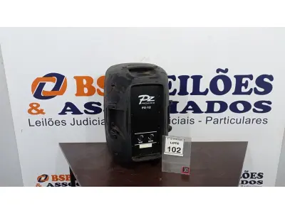 LOTE 102 - 01 CAIXA DE SOM PZPROPASSIVE PX-12. (NO ESTADO) ATENÇÃO! FAZER A VISITAÇÃO ANTES DE ARREMATAR, NÃO SABEMOS SE FUNCIONA. LEILÃO NÃO TEM GARANTIA E NEM DEVOLUÇÃO, SUJEITO A POSSÍVEIS AVARIAS VISÍVEIS/OCULTAS E/OU AUSÊNCIA DE COMPONENTES.