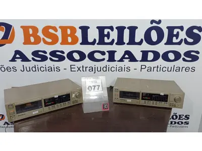 LOTE 077 - 02 TOCA-FITAS CASSETE MARCA GRADIENTE. (NO ESTADO) ATENÇÃO! FAZER A VISITAÇÃO ANTES DE ARREMATAR, NÃO SABEMOS SE FUNCIONA, LEILÃO NÃO TEM GARANTIA E NEM DEVOLUÇÃO, SUJEITO A POSSÍVEIS AVARIAS VISÍVEIS/OCULTAS E/OU AUSÊNCIA DE COMPONENTES.