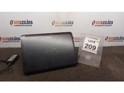 LOTE 209 - 01 NOTEBOOK SONY VAIO COM FONTE. (NO ESTADO) ATENÇÃO! FAZER A VISITAÇÃO ANTES DE ARREMATAR, NÃO SABEMOS SE FUNCIONA, LEILÃO NÃO TEM GARANTIA E NEM DEVOLUÇÃO, SUJEITO A POSSÍVEIS AVARIAS VISÍVEIS/OCULTAS E/OU AUSÊNCIA DE COMPONENTES