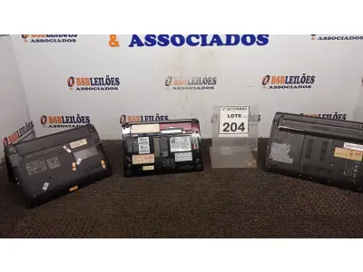LOTE 204 - 03 NETBOOKS PARA RETIRADA DE PEÇAS. (NO ESTADO) ATENÇÃO! FAZER A VISITAÇÃO ANTES DE ARREMATAR, NÃO SABEMOS SE FUNCIONA, LEILÃO NÃO TEM GARANTIA E NEM DEVOLUÇÃO, SUJEITO A POSSÍVEIS AVARIAS VISÍVEIS/OCULTAS E/OU AUSÊNCIA DE COMPONENTES