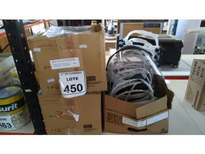 LOTE 450 - 01 LOTE COM GRANDE QUANTIDADE DE PROTETOR FACIAL STEELFLEX. (NO ESTADO) ATENÇÃO! FAZER A VISITAÇÃO ANTES DE ARREMATAR, NÃO SABEMOS SE FUNCIONA, LEILÃO NÃO TEM GARANTIA E NEM DEVOLUÇÃO, SUJEITO A POSSÍVEIS AVARIAS VISÍVEIS/OCULTAS E/OU AUSÊNCIA DE COMPONENTES.