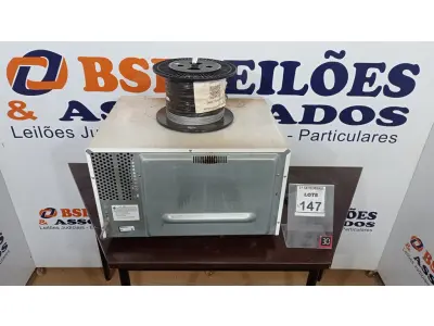 LOTE 147 - 01 FORNO ELÉTRICO E 01 ROLO DE CABO DE AÇO. (NO ESTADO) ATENÇÃO! FAZER A VISITAÇÃO ANTES DE ARREMATAR, NÃO SABEMOS SE FUNCIONA, LEILÃO NÃO TEM GARANTIA E NEM DEVOLUÇÃO, SUJEITO A POSSÍVEIS AVARIAS VISÍVEIS/OCULTAS E/OU AUSÊNCIA DE COMPONENTES.
