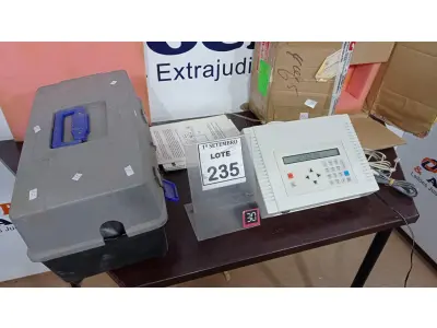 LOTE 235 - 01 ASPIRADOR DE TONNER E 01 CRIPTOGRAFADOR. (NO ESTADO) ATENÇÃO! FAZER A VISITAÇÃO ANTES DE ARREMATAR, NÃO SABEMOS SE FUNCIONA, LEILÃO NÃO TEM GARANTIA E NEM DEVOLUÇÃO, SUJEITO A POSSÍVEIS AVARIAS VISÍVEIS/OCULTAS E/OU AUSÊNCIA DE COMPONENTES