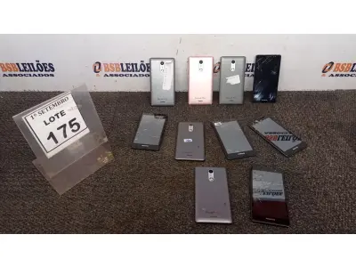 LOTE 175 - 10 CELULARES MARCA POSITIVO. (NO ESTADO) ATENÇÃO! FAZER A VISITAÇÃO ANTES DE ARREMATAR, NÃO SABEMOS SE FUNCIONA, LEILÃO NÃO TEM GARANTIA E NEM DEVOLUÇÃO, SUJEITO A POSSÍVEIS AVARIAS VISÍVEIS/OCULTAS E/OU AUSÊNCIA DE COMPONENTES