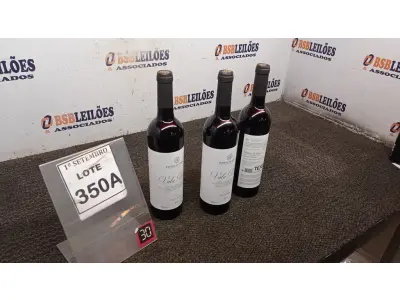 LOTE 350 - 03 GARRAFAS DE VINHO TINTO VALA REAL PORTUGUÊS SAFRA 2019 750ML. (NO ESTADO) ATENÇÃO! FAZER A VISITAÇÃO ANTES DE ARREMATAR, NÃO SABEMOS SE FUNCIONA, LEILÃO NÃO TEM GARANTIA E NEM DEVOLUÇÃO, SUJEITO A POSSÍVEIS AVARIAS VISÍVEIS/OCULTAS E/OU AUSÊNCIA DE COMPONENTES.