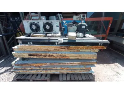 LOTE 508 - 01 CÂMARA FRIA COM PLACAS DE POLIURETANO, 01 EVAPORADORA E 01 CONDENSADORA. (NO ESTADO) ATENÇÃO! FAZER A VISITAÇÃO ANTES DE ARREMATAR, NÃO SABEMOS SE FUNCIONA. LEILÃO NÃO TEM GARANTIA E NEM DEVOLUÇÃO, SUJEITO A POSSÍVEIS AVARIAS VISÍVEIS/OCULTAS E/OU AUSÊNCIA DE COMPONENTES.