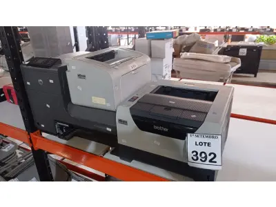 LOTE 392 - 02 IMPRESSORAS MARCA HP MODELOS DIVERSOS E 01 IMPRESSORA MARCA BROTHER MODELO HL 5350 DN. (NO ESTADO) ATENÇÃO! FAZER A VISITAÇÃO ANTES DE ARREMATAR, NÃO SABEMOS SE FUNCIONA, LEILÃO NÃO TEM GARANTIA E NEM DEVOLUÇÃO, SUJEITO A POSSÍVEIS AVARIAS VISÍVEIS/OCULTAS E/OU AUSÊNCIA DE COMPONENTES.