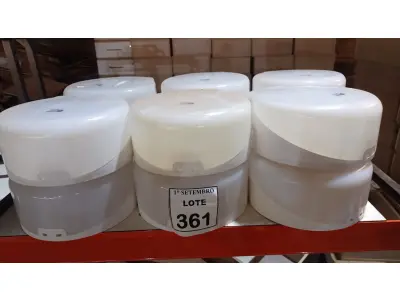 LOTE 361 - 09 DISPENSES DE PAPEL. (NO ESTADO) ATENÇÃO! FAZER A VISITAÇÃO ANTES DE ARREMATAR, NÃO SABEMOS SE FUNCIONA, LEILÃO NÃO TEM GARANTIA E NEM DEVOLUÇÃO, SUJEITO A POSSÍVEIS AVARIAS VISÍVEIS/OCULTAS E/OU AUSÊNCIA DE COMPONENTES.