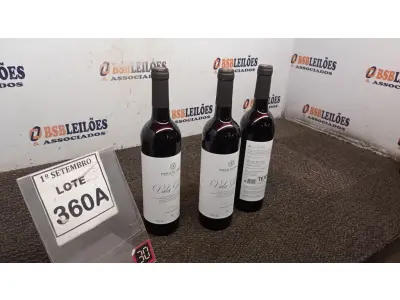 LOTE 360 - 03 GARRAFAS DE VINHO TINTO VALA REAL PORTUGUÊS SAFRA 2019 750ML. (NO ESTADO) ATENÇÃO! FAZER A VISITAÇÃO ANTES DE ARREMATAR, NÃO SABEMOS SE FUNCIONA, LEILÃO NÃO TEM GARANTIA E NEM DEVOLUÇÃO, SUJEITO A POSSÍVEIS AVARIAS VISÍVEIS/OCULTAS E/OU AUSÊNCIA DE COMPONENTES.