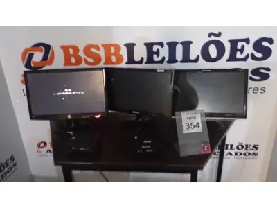 LOTE 354 - 03 MONITORES DE MARCAS E MODELOS DIVERSOS E 02MINI PC MARCA INIT. (NO ESTADO) ATENÇÃO! FAZER A VISITAÇÃO ANTES DE ARREMATAR, NÃO SABEMOS SE FUNCIONA, LEILÃO NÃO TEM GARANTIA E NEM DEVOLUÇÃO, SUJEITO A POSSÍVEIS AVARIAS VISÍVEIS/OCULTAS E/OU AUSÊNCIA DE COMPONENTES.