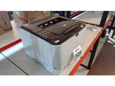LOTE 505 - 01 IMPRESSORA MARCA RICOH MODELO AFICIO SP 3510DN A. (NO ESTADO) ATENÇÃO! FAZER A VISITAÇÃO ANTES DE ARREMATAR, NÃO SABEMOS SE FUNCIONA, LEILÃO NÃO TEM GARANTIA E NEM DEVOLUÇÃO, SUJEITO A POSSÍVEIS AVARIAS VISÍVEIS/OCULTAS E/OU AUSÊNCIA DE COMPONENTES.