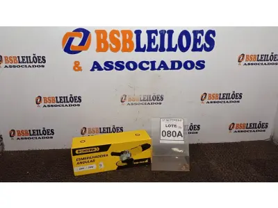 LOTE 080 - 01 ESMERILHADEIRA ANGULAR 220V 710W ACESSÓRIOS 1CHAVE 1 PROTETOR 1MANOPLA. (NO ESTADO) ATENÇÃO! FAZER A VISITAÇÃO ANTES DE ARREMATAR, NÃO SABEMOS SE FUNCIONA, LEILÃO NÃO TEM GARANTIA E NEM DEVOLUÇÃO, SUJEITO A POSSÍVEIS AVARIAS VISÍVEIS/OCULTAS E/OU AUSÊNCIA DE COMPONENTES.