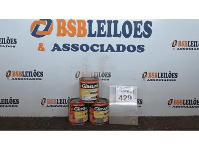 LOTE 429 - 03 LATAS DE ESMALTE SINTÉTICO DE 900ML CORES VARIADAS MARCA GLASURIT. (NO ESTADO) ATENÇÃO! FAZER A VISITAÇÃO ANTES DE ARREMATAR, NÃO SABEMOS SE FUNCIONA, LEILÃO NÃO TEM GARANTIA E NEM DEVOLUÇÃO, SUJEITO A POSSÍVEIS AVARIAS VISÍVEIS/OCULTAS E/OU AUSÊNCIA DE COMPONENTES.
