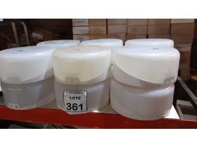 LOTE 361 - 09 DISPENSES DE PAPEL. (NO ESTADO) ATENÇÃO! FAZER A VISITAÇÃO ANTES DE ARREMATAR, NÃO SABEMOS SE FUNCIONA, LEILÃO NÃO TEM GARANTIA E NEM DEVOLUÇÃO, SUJEITO A POSSÍVEIS AVARIAS VISÍVEIS/OCULTAS E/OU AUSÊNCIA DE COMPONENTES.
