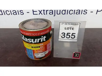 LOTE 355 - 01 LATA DE ESMALTE SINTÉTICO COM 3,6L NA COR BRILHANTE AZUL FRANÇA MARCA GLASURIT. (NO ESTADO) ATENÇÃO! FAZER A VISITAÇÃO ANTES DE ARREMATAR, NÃO SABEMOS SE FUNCIONA, LEILÃO NÃO TEM GARANTIA E NEM DEVOLUÇÃO, SUJEITO A POSSÍVEIS AVARIAS VISÍVEIS/OCULTAS E/OU AUSÊNCIA DE COMPONENTES.