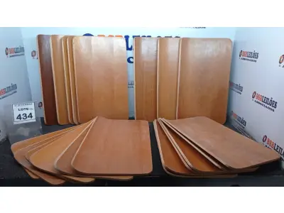 LOTE 434 - 20 PLACAS DE MADEIRA. (NO ESTADO) ATENÇÃO! FAZER A VISITAÇÃO ANTES DE ARREMATAR, NÃO SABEMOS SE FUNCIONA, LEILÃO NÃO TEM GARANTIA E NEM DEVOLUÇÃO, SUJEITO A POSSÍVEIS AVARIAS VISÍVEIS/OCULTAS E/OU AUSÊNCIA DE COMPONENTES.