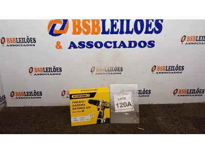 LOTE 120 - 01 PARAFUSADEIRA A BATERIA 12V 2BITS E CARREGADOR. (NO ESTADO) ATENÇÃO! FAZER A VISITAÇÃO ANTES DE ARREMATAR, NÃO SABEMOS SE FUNCIONA, LEILÃO NÃO TEM GARANTIA E NEM DEVOLUÇÃO, SUJEITO A POSSÍVEIS AVARIAS VISÍVEIS/OCULTAS E/OU AUSÊNCIA DE COMPONENTES.