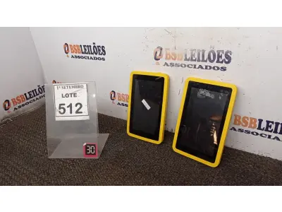 LOTE 512 - 02 TABLET'S CCE. (NO ESTADO) ATENÇÃO! FAZER A VISITAÇÃO ANTES DE ARREMATAR, NÃO SABEMOS SE FUNCIONA, LEILÃO NÃO TEM GARANTIA E NEM DEVOLUÇÃO, SUJEITO A POSSÍVEIS AVARIAS VISÍVEIS/OCULTAS E/OU AUSÊNCIA DE COMPONENTES.