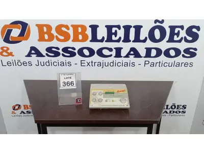 LOTE 366 - 01 APARELHO PARA ELETROTERAPIA. (NO ESTADO) ATENÇÃO! FAZER A VISITAÇÃO ANTES DE ARREMATAR, NÃO SABEMOS SE FUNCIONA, LEILÃO NÃO TEM GARANTIA E NEM DEVOLUÇÃO, SUJEITO A POSSÍVEIS AVARIAS VISÍVEIS/OCULTAS E/OU AUSÊNCIA DE COMPONENTES.