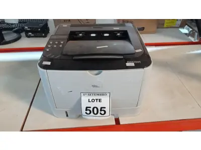 LOTE 505 - 01 IMPRESSORA MARCA RICOH MODELO AFICIO SP 3510DN A. (NO ESTADO) ATENÇÃO! FAZER A VISITAÇÃO ANTES DE ARREMATAR, NÃO SABEMOS SE FUNCIONA, LEILÃO NÃO TEM GARANTIA E NEM DEVOLUÇÃO, SUJEITO A POSSÍVEIS AVARIAS VISÍVEIS/OCULTAS E/OU AUSÊNCIA DE COMPONENTES.