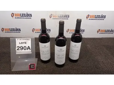 LOTE 290 - 03 GARRAFAS DE VINHO TINTO VALA REAL PORTUGUÊS SAFRA 2019 750ML. (NO ESTADO) ATENÇÃO! FAZER A VISITAÇÃO ANTES DE ARREMATAR, NÃO SABEMOS SE FUNCIONA, LEILÃO NÃO TEM GARANTIA E NEM DEVOLUÇÃO, SUJEITO A POSSÍVEIS AVARIAS VISÍVEIS/OCULTAS E/OU AUSÊNCIA DE COMPONENTES.