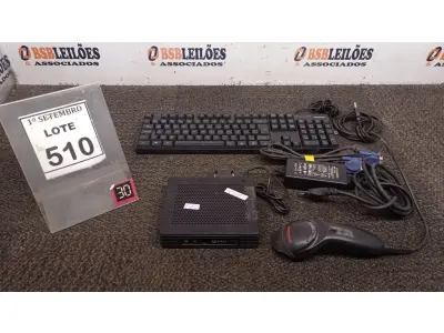 LOTE 510 - 01 MINI PC INT , 01 TECLADO, 01 LEITOR DE CÓDIGO DE BARRAS E CABOS.(NO ESTADO) ATENÇÃO! FAZER A VISITAÇÃO ANTES DE ARREMATAR, NÃO SABEMOS SE FUNCIONA, LEILÃO NÃO TEM GARANTIA E NEM DEVOLUÇÃO, SUJEITO A POSSÍVEIS AVARIAS VISÍVEIS/OCULTAS E/OU AUSÊNCIA DE COMPONENTES.