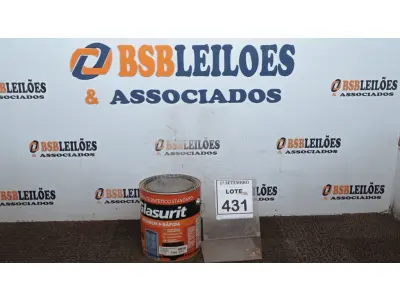 LOTE 431 - 01 LATA DE ESMALTE SINTÉTICO COM 3,6L NA COR BRILHANTE LARANJA IPÊ MARCA GLASURIT. (NO ESTADO) ATENÇÃO! FAZER A VISITAÇÃO ANTES DE ARREMATAR, NÃO SABEMOS SE FUNCIONA, LEILÃO NÃO TEM GARANTIA E NEM DEVOLUÇÃO, SUJEITO A POSSÍVEIS AVARIAS VISÍVEIS/OCULTAS E/OU AUSÊNCIA DE COMPONENTES.