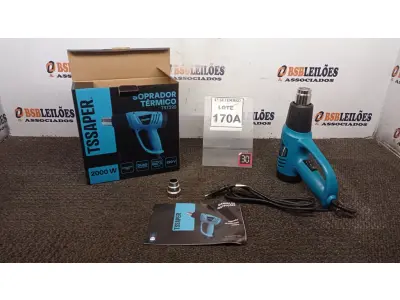LOTE 170 - 01 SOPRADOR TÉRMICO 200W DUAS VELOCIDADES. (NO ESTADO) ATENÇÃO! FAZER A VISITAÇÃO ANTES DE ARREMATAR, NÃO SABEMOS SE FUNCIONA, LEILÃO NÃO TEM GARANTIA E NEM DEVOLUÇÃO, SUJEITO A POSSÍVEIS AVARIAS VISÍVEIS/OCULTAS E/OU AUSÊNCIA DE COMPONENTES.