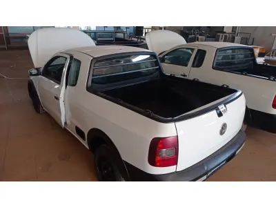 LOTE 500 - 01 VW SAVEIRO 1.6 CE FLEX, COR BRANCA ANO 2014. (NO ESTADO) ATENÇÃO! FAZER A VISITAÇÃO ANTES DE ARREMATAR, NÃO SABEMOS SE FUNCIONA, LEILÃO NÃO TEM GARANTIA E NEM DEVOLUÇÃO, SUJEITO A POSSÍVEIS AVARIAS VISÍVEIS/OCULTAS E/OU AUSÊNCIA DE COMPONENTES.