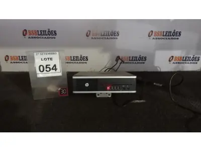 LOTE 054 - 01 MINI PC MARCA HP. (NO ESTADO) ATENÇÃO! FAZER A VISITAÇÃO ANTES DE ARREMATAR, NÃO SABEMOS SE FUNCIONA, LEILÃO NÃO TEM GARANTIA E NEM DEVOLUÇÃO, SUJEITO A POSSÍVEIS AVARIAS VISÍVEIS/OCULTAS E/OU AUSÊNCIA DE COMPONENTES.