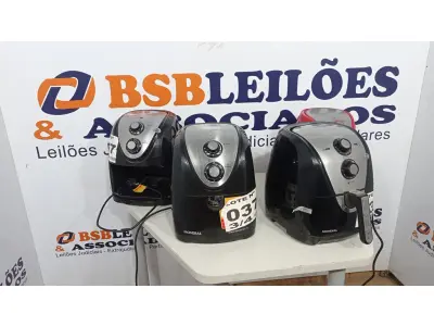 LOTE 037 - 04  FRITADEIRAS SEM ÓLEO AIR FRYER 5LITROS, MONDIAL 110V (NO ESTADO, NÃO SABEMOS SE FUNCIONA. LEILÃO NÃO TEM GARANTIA E NEM DEVOLUÇÃO, SUJEITO A POSSÍVEIS AVARIAS VISÍVEIS/OCULTAS E/OU AUSÊNCIA DE COMPONENTES)