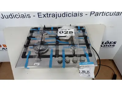 LOTE 028 - 01 COOKTOP 4 BOCAS BRASTEMP GOURMAND INOX COM DUPLACHAMA E TREMPE COM FERRO FUNDIDO - BDK60DR - 220 VOLTS (NO ESTADO, NÃO SABEMOS SE FUNCIONA. LEILÃO NÃO TEM GARANTIA E NEM DEVOLUÇÃO, SUJEITO A POSSÍVEIS AVARIAS VISÍVEIS/OCULTAS E/OU AUSÊNCIA DE COMPONENTES)