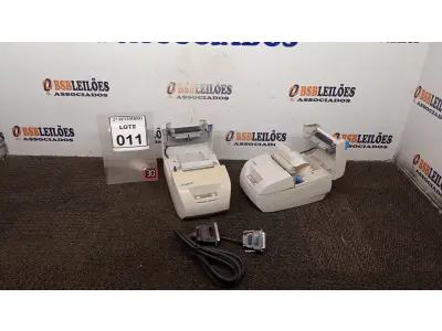 LOTE 011 - 02 IMPRESSORAS DE CUPOM. (NO ESTADO) ATENÇÃO! FAZER A VISITAÇÃO ANTES DE ARREMATAR, NÃO SABEMOS SE FUNCIONA, LEILÃO NÃO TEM GARANTIA E NEM DEVOLUÇÃO, SUJEITO A POSSÍVEIS AVARIAS VISÍVEIS/OCULTAS E/OU AUSÊNCIA DE COMPONENTES.