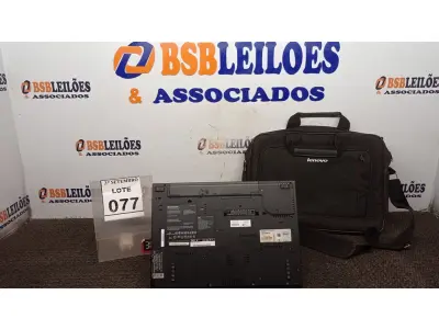 LOTE 077 - 01 NOTEBOOK MARCA LENOVO COM BOLSA. (NO ESTADO) ATENÇÃO! FAZER A VISITAÇÃO ANTES DE ARREMATAR, NÃO SABEMOS SE FUNCIONA, LEILÃO NÃO TEM GARANTIA E NEM DEVOLUÇÃO, SUJEITO A POSSÍVEIS AVARIAS VISÍVEIS/OCULTAS E/OU AUSÊNCIA DE COMPONENTES.