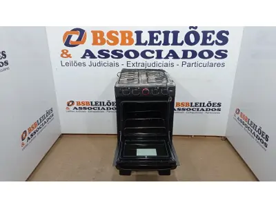 LOTE 008 - 01 FOGÃO ESMALTEC IDEAL POP 4 BOCAS AUTOMÁTICO - PRETO - BIVOLT (NO ESTADO, NÃO SABEMOS SE FUNCIONA. LEILÃO NÃO TEM GARANTIA E NEM DEVOLUÇÃO, SUJEITO A POSSÍVEIS AVARIAS VISÍVEIS/OCULTAS E/OU AUSÊNCIA DE COMPONENTES)