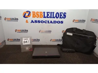 LOTE 047 - 01 NOTEBOOK MARCA HP COM BOLSA. (NO ESTADO) ATENÇÃO! FAZER A VISITAÇÃO ANTES DE ARREMATAR, NÃO SABEMOS SE FUNCIONA, LEILÃO NÃO TEM GARANTIA E NEM DEVOLUÇÃO, SUJEITO A POSSÍVEIS AVARIAS VISÍVEIS/OCULTAS E/OU AUSÊNCIA DE COMPONENTES.