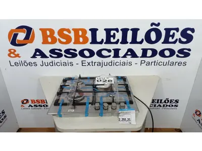 LOTE 028 - 01 COOKTOP 4 BOCAS BRASTEMP GOURMAND INOX COM DUPLACHAMA E TREMPE COM FERRO FUNDIDO - BDK60DR - 220 VOLTS (NO ESTADO, NÃO SABEMOS SE FUNCIONA. LEILÃO NÃO TEM GARANTIA E NEM DEVOLUÇÃO, SUJEITO A POSSÍVEIS AVARIAS VISÍVEIS/OCULTAS E/OU AUSÊNCIA DE COMPONENTES)