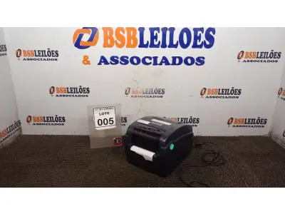 LOTE 005 - 01 IMPRESSORA DE ETIQUETAS MARCA TSC. (NO ESTADO) ATENÇÃO! FAZER A VISITAÇÃO ANTES DE ARREMATAR, NÃO SABEMOS SE FUNCIONA, LEILÃO NÃO TEM GARANTIA E NEM DEVOLUÇÃO, SUJEITO A POSSÍVEIS AVARIAS VISÍVEIS/OCULTAS E/OU AUSÊNCIA DE COMPONENTES.