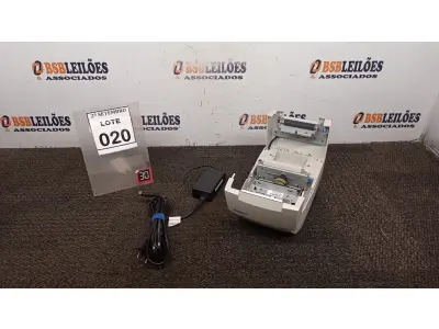 LOTE 020 - 01 MÁQUINA DE CUPOM MARCA DIEBOLD. (NO ESTADO) ATENÇÃO! FAZER A VISITAÇÃO ANTES DE ARREMATAR, NÃO SABEMOS SE FUNCIONA, LEILÃO NÃO TEM GARANTIA E NEM DEVOLUÇÃO, SUJEITO A POSSÍVEIS AVARIAS VISÍVEIS/OCULTAS E/OU AUSÊNCIA DE COMPONENTES.