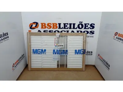 LOTE 098 - 01 JANELA DE ALUMÍNIO VENEZIANA 100X150CM 4 FOLHAS COM GRADE SEM VIDRO SOFT PLUS MGM BRANCO (NO ESTADO, NÃO SABEMOS SE FUNCIONA. LEILÃO NÃO TEM GARANTIA E NEM DEVOLUÇÃO, SUJEITO A POSSÍVEIS AVARIAS VISÍVEIS/OCULTAS E/OU AUSÊNCIA DE COMPONENTES)
