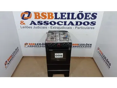 LOTE 008 - 01 FOGÃO ESMALTEC IDEAL POP 4 BOCAS AUTOMÁTICO - PRETO - BIVOLT (NO ESTADO, NÃO SABEMOS SE FUNCIONA. LEILÃO NÃO TEM GARANTIA E NEM DEVOLUÇÃO, SUJEITO A POSSÍVEIS AVARIAS VISÍVEIS/OCULTAS E/OU AUSÊNCIA DE COMPONENTES)
