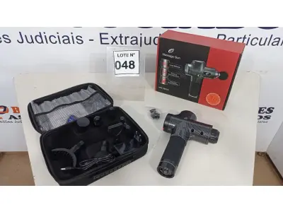 LOTE 048 - 01 MASSAGEADOR MUSCULAR PROFISSIONAL DE 30 VELOCIDADES MASSAGE GUN MW-2650D - BIVOLT (NO ESTADO, NÃO SABEMOS SE FUNCIONA. LEILÃO NÃO TEM GARANTIA E NEM DEVOLUÇÃO, SUJEITO A POSSÍVEIS AVARIAS VISÍVEIS/OCULTAS E/OU AUSÊNCIA DE COMPONENTES)