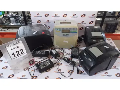 LOTE 122 - 02 IMPRESSORAS DE ETIQUETAS MARCAS SMART E DALMEC E 02 IMPRESSORAS TÉRMICAS MARCA BEMATECH. (NO ESTADO) ATENÇÃO! FAZER A VISITAÇÃO ANTES DE ARREMATAR, NÃO SABEMOS SE FUNCIONA, LEILÃO NÃO TEM GARANTIA E NEM DEVOLUÇÃO, SUJEITO A POSSÍVEIS AVARIAS VISÍVEIS/OCULTAS E/OU AUSÊNCIA DE COMPONENTES.