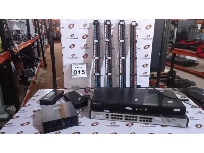 LOTE 015 - 01 SWITCH 24 PORTAS MARCA INTELBRAS, 01 APARELHO DVD MARCA SAMSUNG E 03 DOCK STATION MARCA DELL. (NO ESTADO) ATENÇÃO! FAZER A VISITAÇÃO ANTES DE ARREMATAR, NÃO SABEMOS SE FUNCIONA, LEILÃO NÃO TEM GARANTIA E NEM DEVOLUÇÃO, SUJEITO A POSSÍVEIS AVARIAS VISÍVEIS/OCULTAS E/OU AUSÊNCIA DE COMPONENTES.