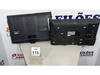LOTE 115 - 02 TV’S LCD 32’’ MARCAS AOC E PANASONIC. (NO ESTADO) ATENÇÃO! FAZER A VISITAÇÃO ANTES DE ARREMATAR, NÃO SABEMOS SE FUNCIONA, LEILÃO NÃO TEM GARANTIA E NEM DEVOLUÇÃO, SUJEITO A POSSÍVEIS AVARIAS VISÍVEIS/OCULTAS E/OU AUSÊNCIA DE COMPONENTES.
