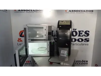 LOTE 031 - 02 MICRO-ONDAS MARCAS MIDEA E ELECTROLUX E 01 CLIMATIZADOR DE AR MARCA PHILCO. (NO ESTADO) ATENÇÃO! FAZER A VISITAÇÃO ANTES DE ARREMATAR, NÃO SABEMOS SE FUNCIONA, LEILÃO NÃO TEM GARANTIA E NEM DEVOLUÇÃO, SUJEITO A POSSÍVEIS AVARIAS VISÍVEIS/OCULTAS E/OU AUSÊNCIA DE COMPONENTES.