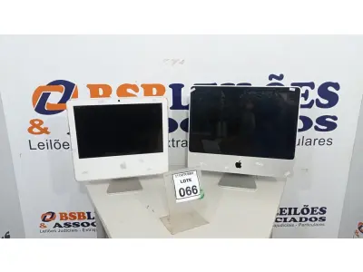 LOTE 066 - 02 IMACS APPLE. (NO ESTADO) ATENÇÃO! FAZER A VISITAÇÃO ANTES DE ARREMATAR, NÃO SABEMOS SE FUNCIONA, LEILÃO NÃO TEM GARANTIA E NEM DEVOLUÇÃO, SUJEITO A POSSÍVEIS AVARIAS VISÍVEIS/OCULTAS E/OU AUSÊNCIA DE COMPONENTES.